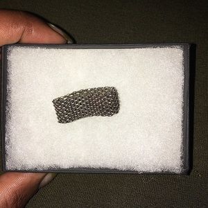 Authentic Tiffany & Co silver somerset mesh ring